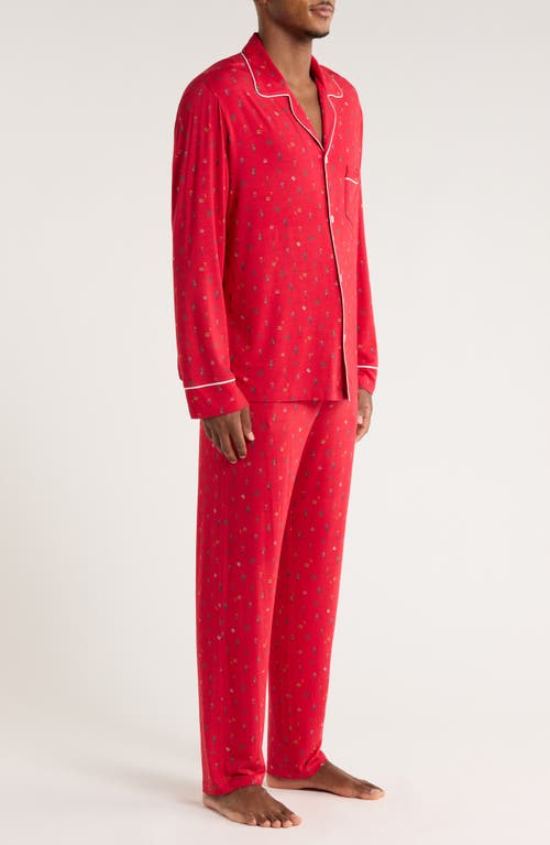 Eberjey William Print Stretch Tencel® Modal Pajamas In Red
