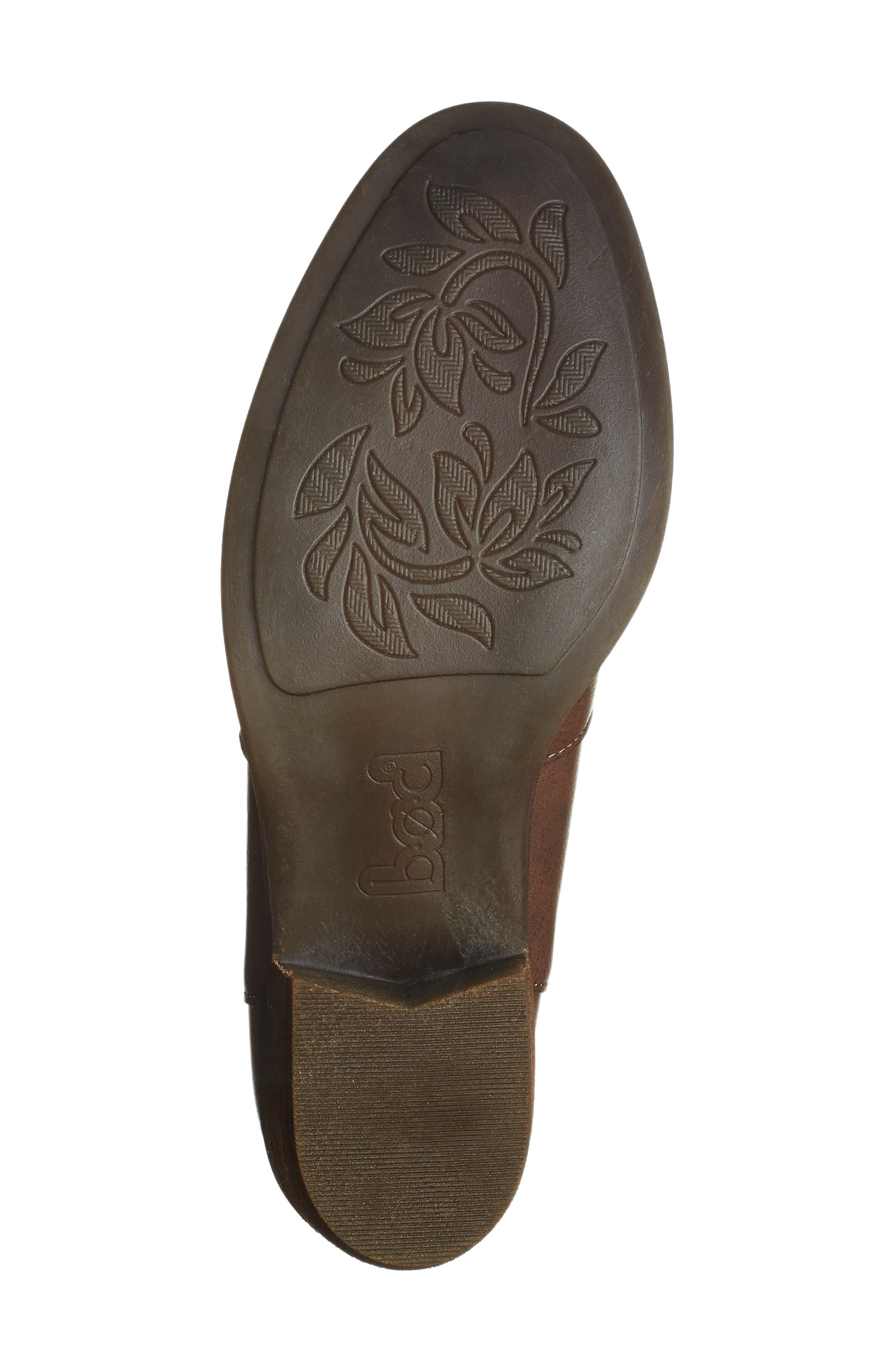 Lucy Notched Topline Block Heel Bootie, Alternate, color, DARK BROWN