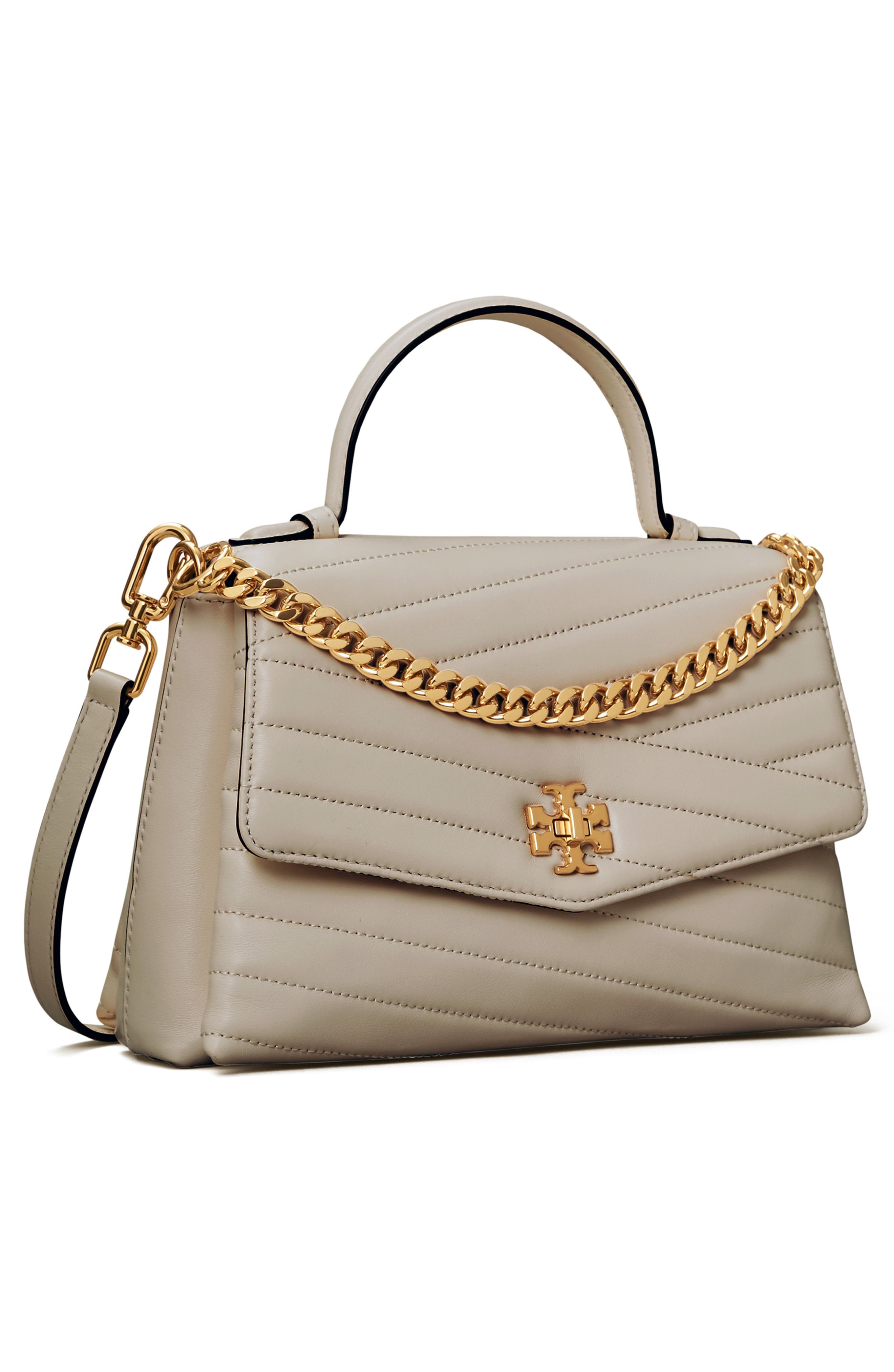 Tory Burch Kira Chevron Quilted Leather Top Handle Satchel, Alternate, color, 