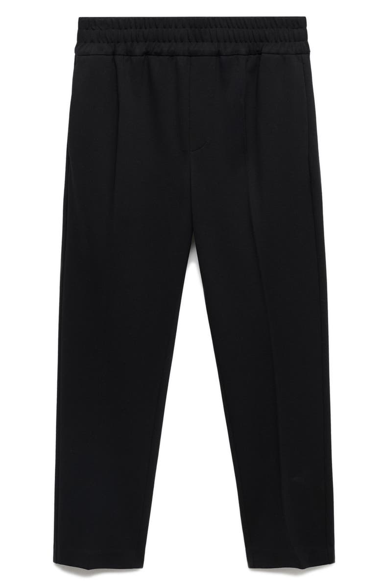 MANGO Drawstring Pants, Alternate, color, Black