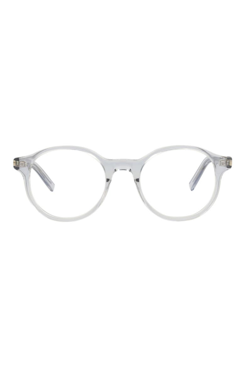 SL521 50mm Round Optical Glasses, Main, color, GREY GREY TRANSPARENT