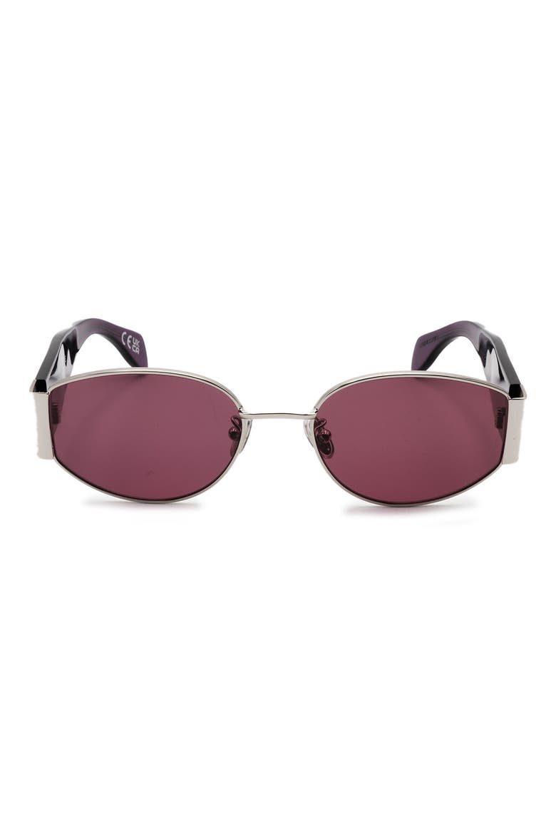54mm Square Sunglasses, Main, color, SILVER/ DARK GREY