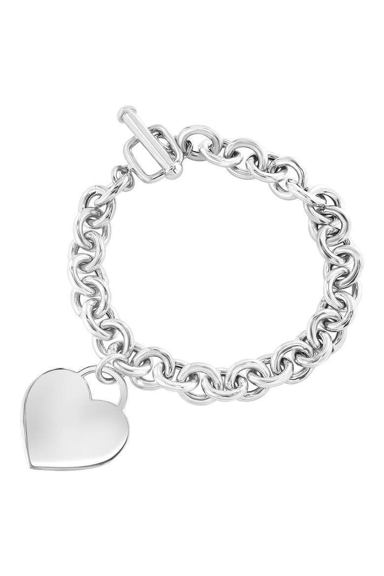 Sterling Silver Toggle Chain Bracelet, Main, color, SILVER