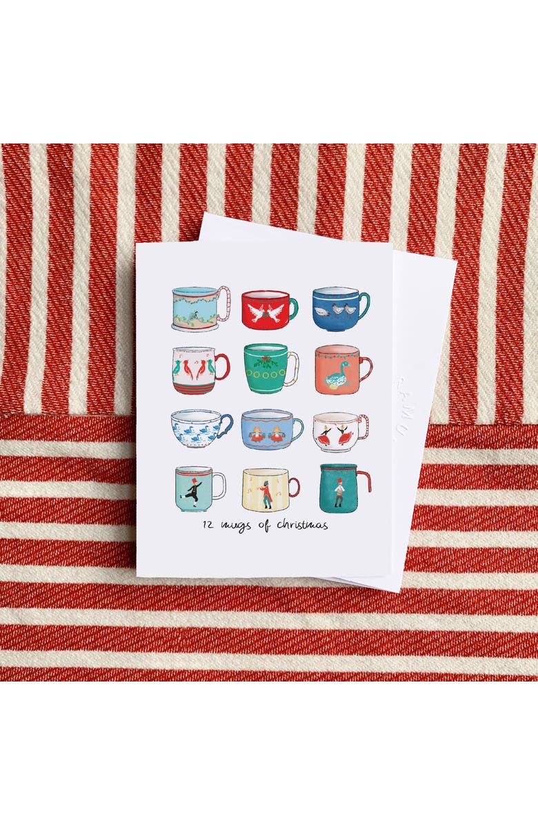 Ramus & Co Winter/Holiday Greeting Card Pack Sets (3 ct) 12 Mugs of Christmas, Alternate, color, Multi-Pack