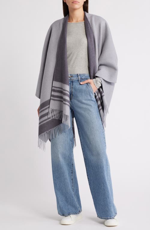 Nordstrom Reversibel Wool & Cashmere Ruana