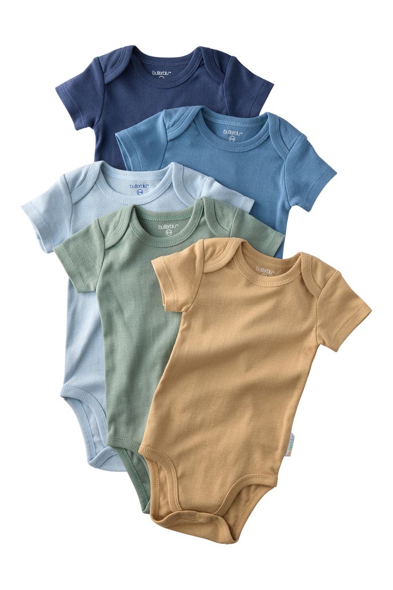 Avery Assorted 5-Pack Bodysuits, Main, color, TERRA