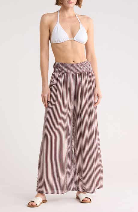 NORDSTROM RACK Stripe Flowy Cover-Up Pants
