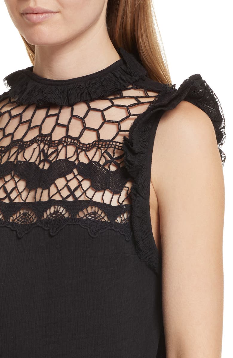 Free People Simply Smiles Crochet Top, Alternate, color, 