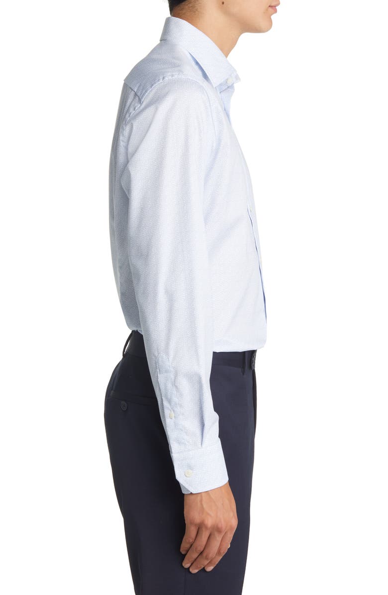 Eton Slim Fit Floral Dress Shirt, Alternate, color, Lt/Pastel Blue