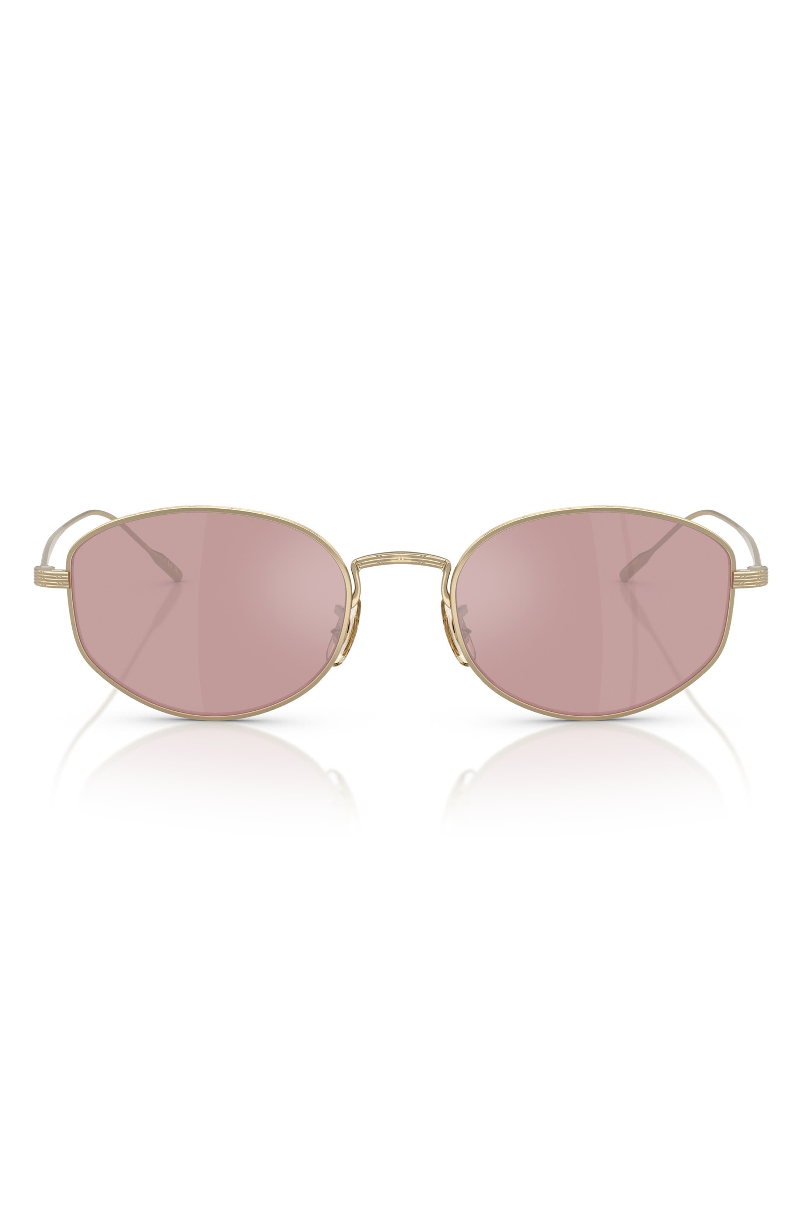 Oliver Peoples 55mm Polarized Oval Sunglasses in Pink 