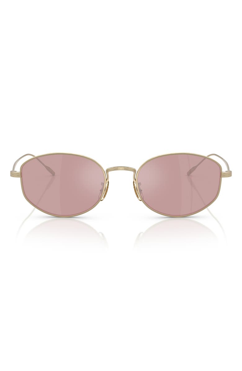 Oliver Peoples 55mm Polarized Oval Sunglasses, Main, color, Pink