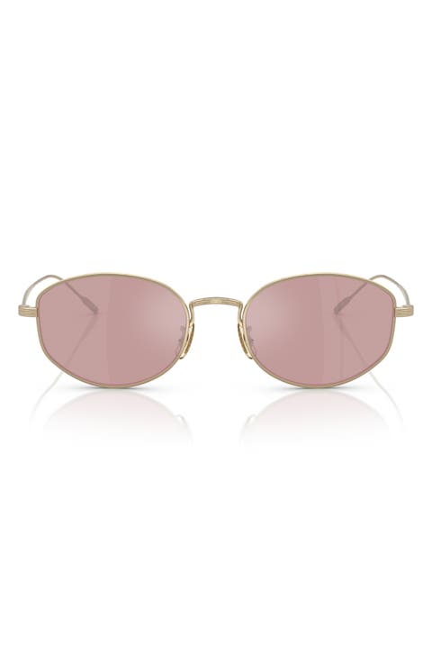 55mm Polarized Oval Sunglasses