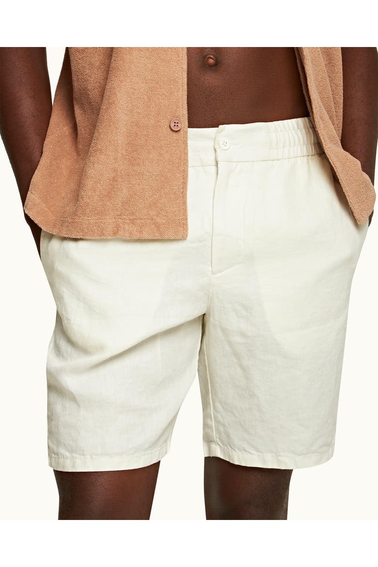 Cornell Linen Easy Tailored Fit Washed Linen Shorts, Alternate, color, SANDBAR