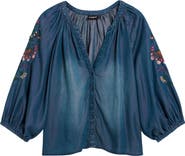 Desigual Embroidered Chambray Shirt