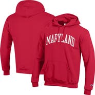 Champion Men's Champion  Red Maryland Terrapins Basic Arch Fleece Pullover Hoodie