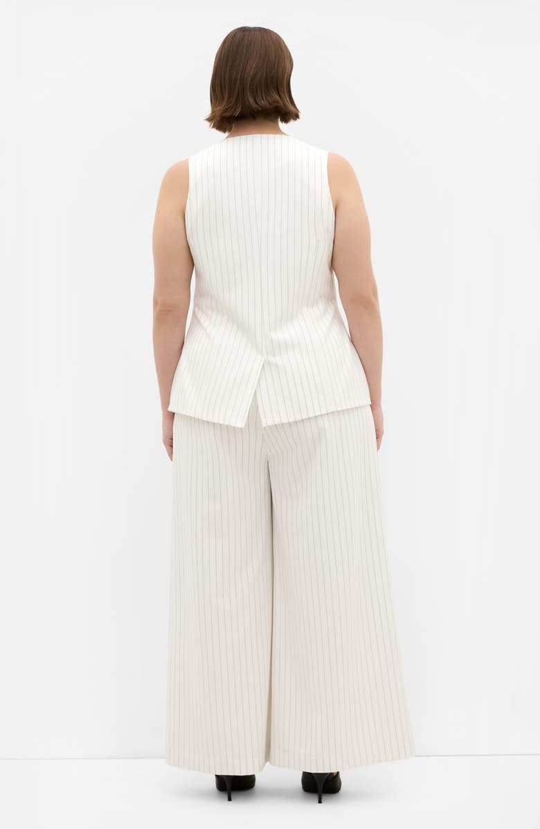 City Chic Pinstripe Vest, Alternate, color, 