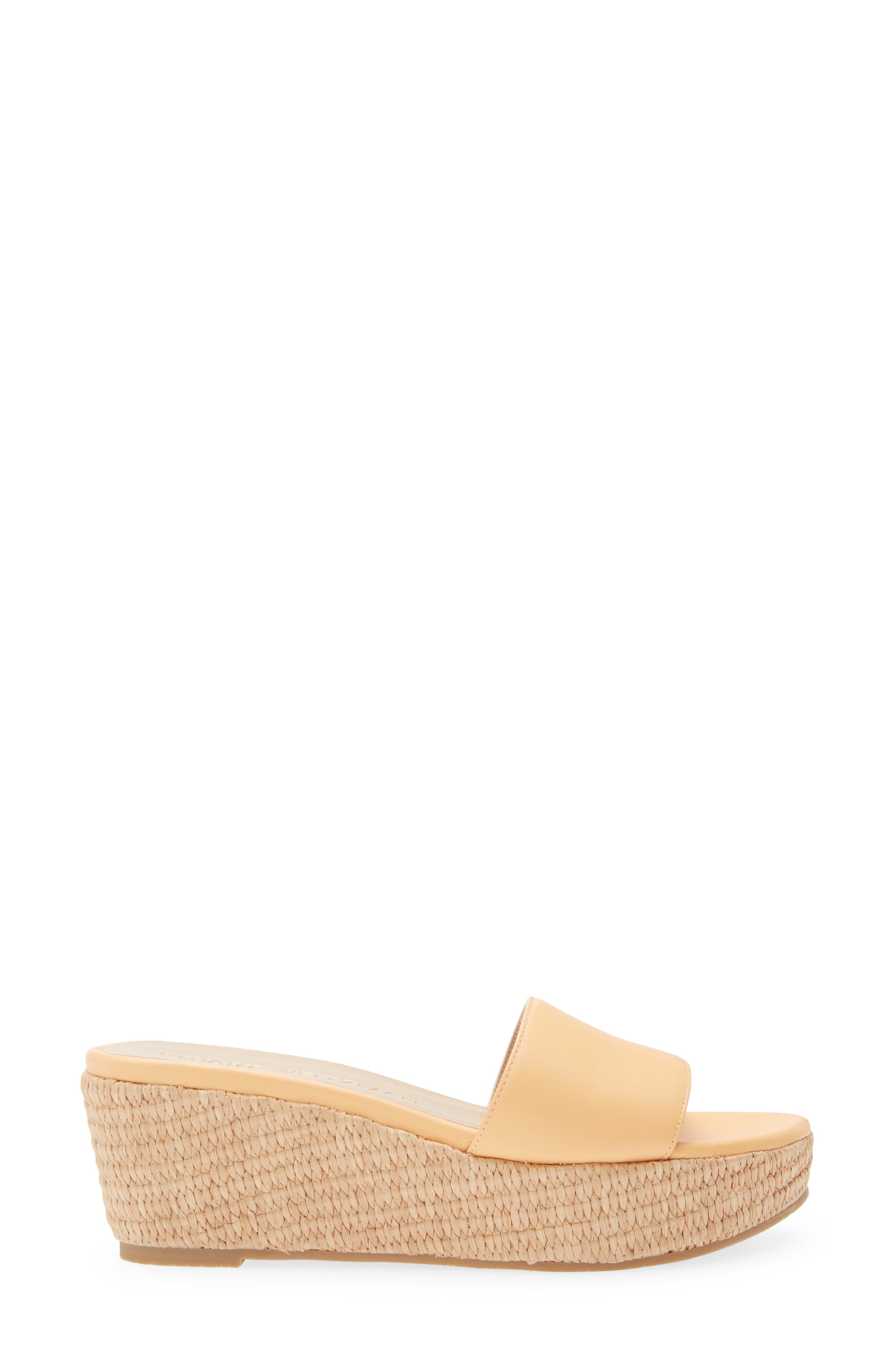 Stuart Weitzman Summer Wedge Sandal, Alternate, color, Mango/Tan
