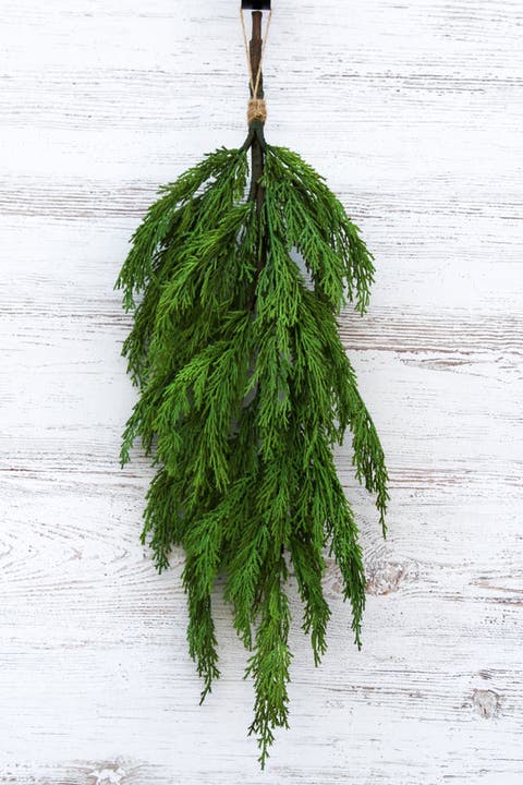 Real Touch Cedar Teardrop Christmas Holiday Swag