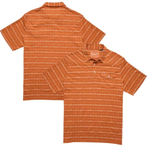 Men's Howler Brothers Texas Orange Texas Longhorns Jacquard Ranchero Polo
