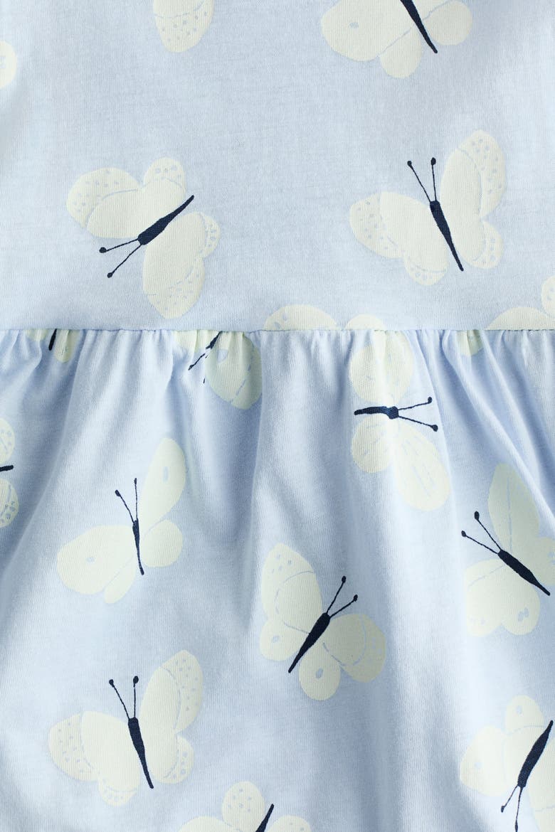 Patterned Cotton Dress, Alternate, color, Light blue/butterflies