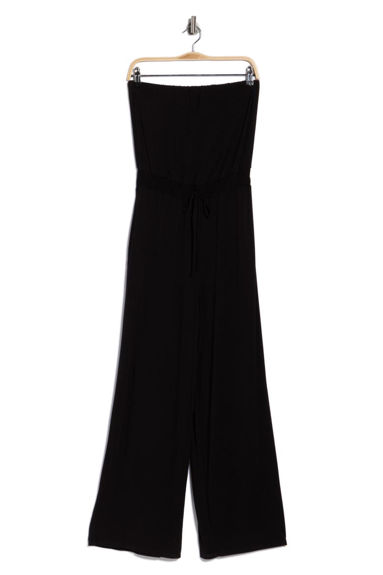 Strapless Jumpsuit, Alternate, color, BLACK