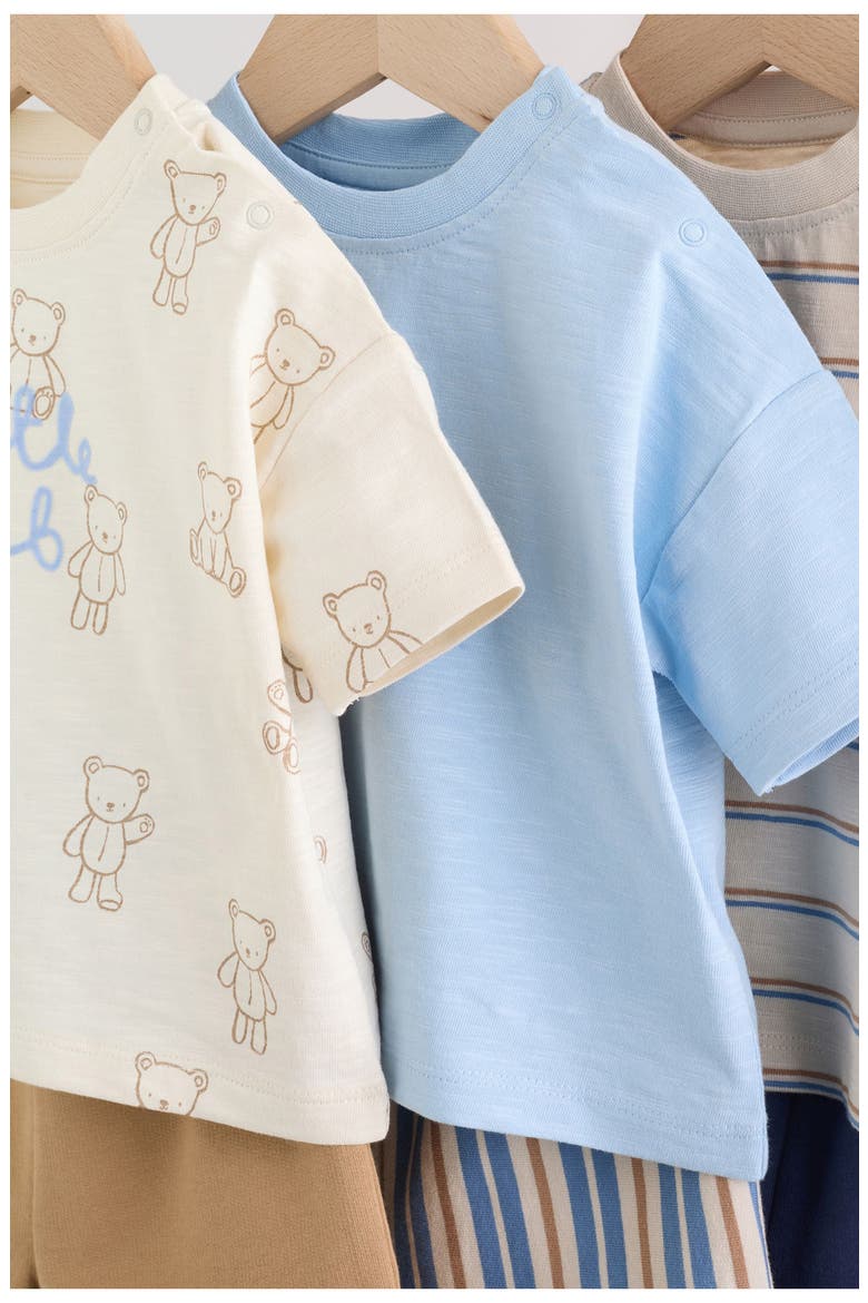 6-Pack Tees & Shorts Set, Alternate, color, BLUE