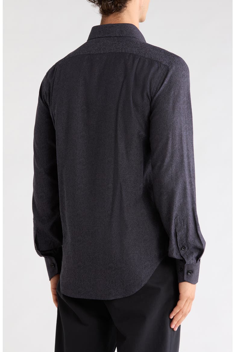 Abstract Print Stretch Lyocell Shirt, Alternate, color, GRAPHITE