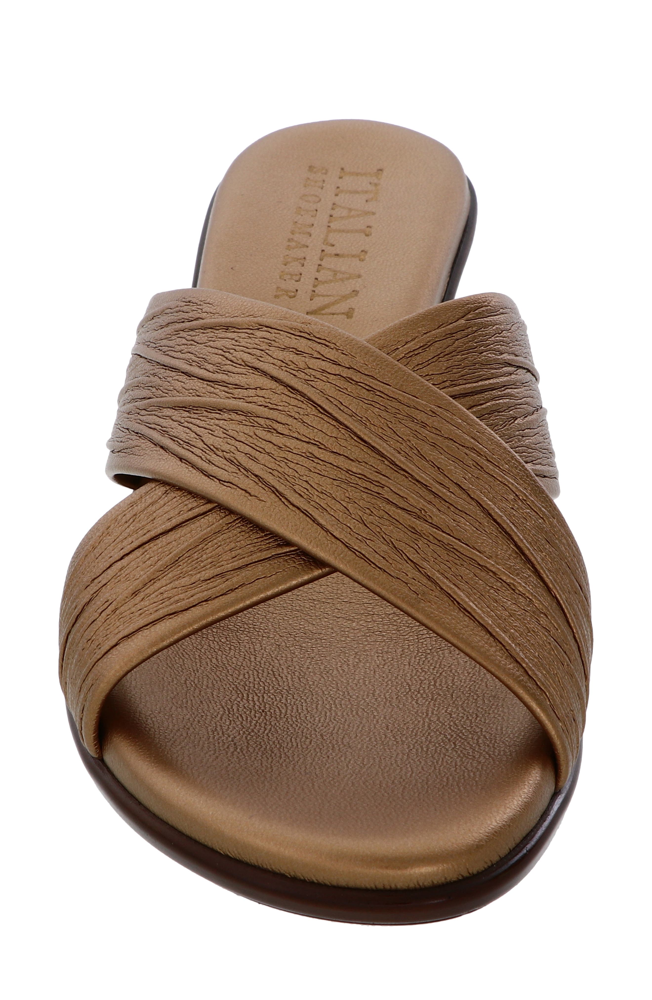 Kenny Wedge Slide Sandal, Alternate, color, BRONZE