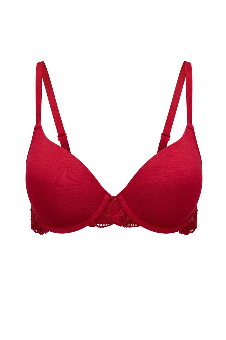 Teagan Contour Full Coverage Bra, Alternate, color, Dark red