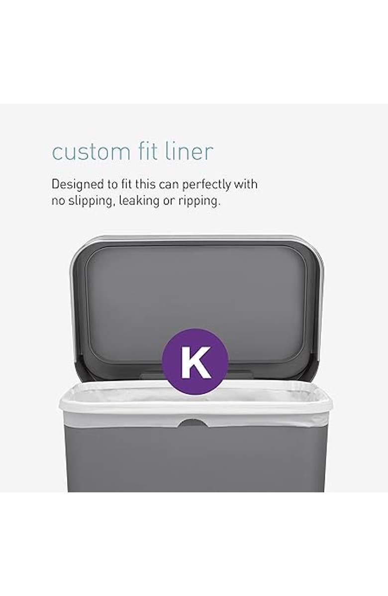 simplehuman Code K Custom Fit Liners with Quick Dispense Packs, Alternate, color, 200 Liners