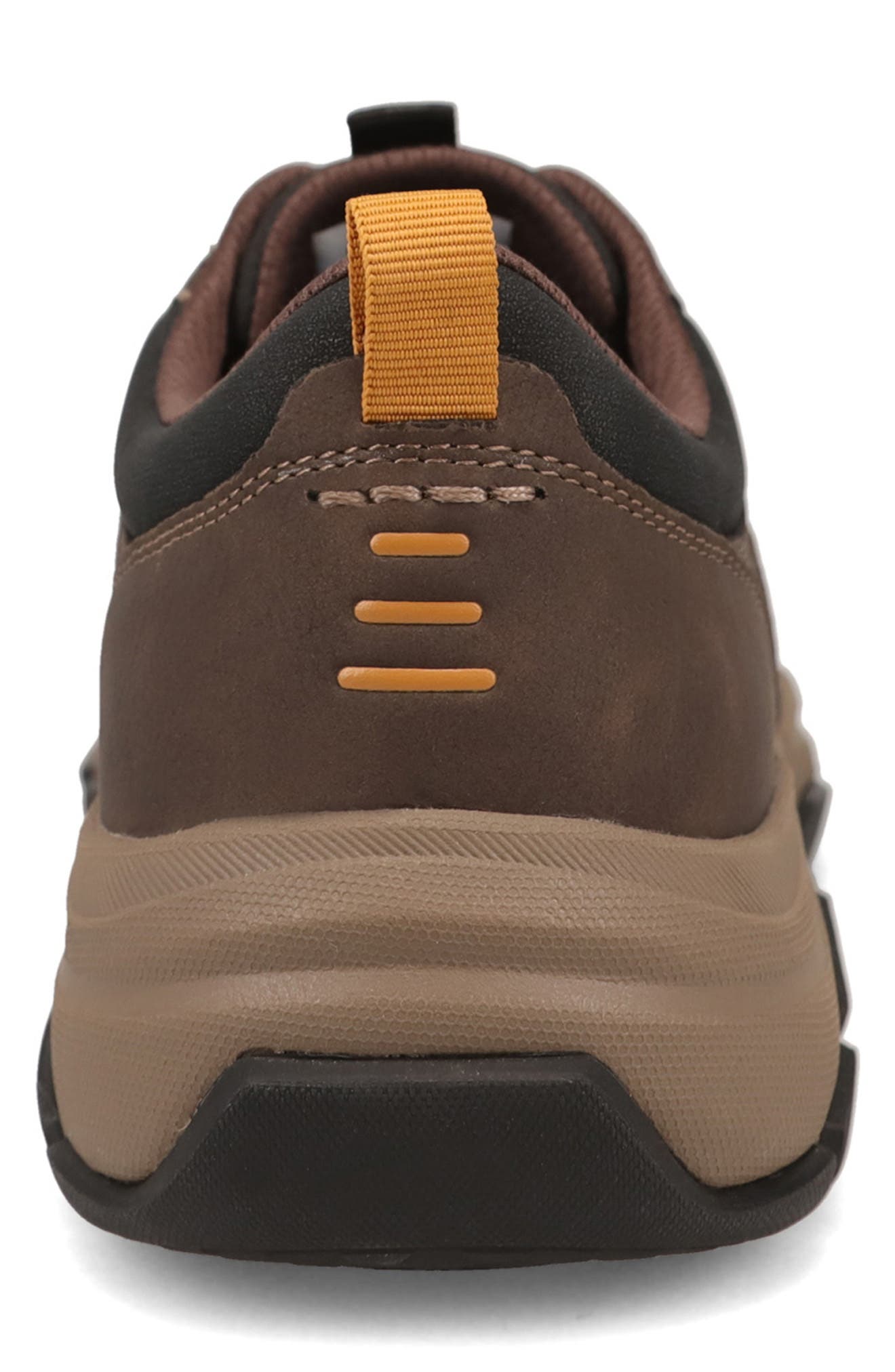 Rockwell Faux Leather Sneaker, Alternate, color, DARK BROWN