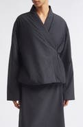 ST. AGNI Wool Blend Pillow Wrap Jacket