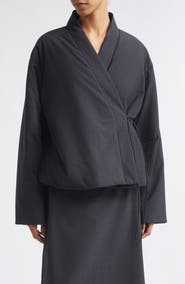 ST. AGNI Wool Blend Pillow Wrap Jacket