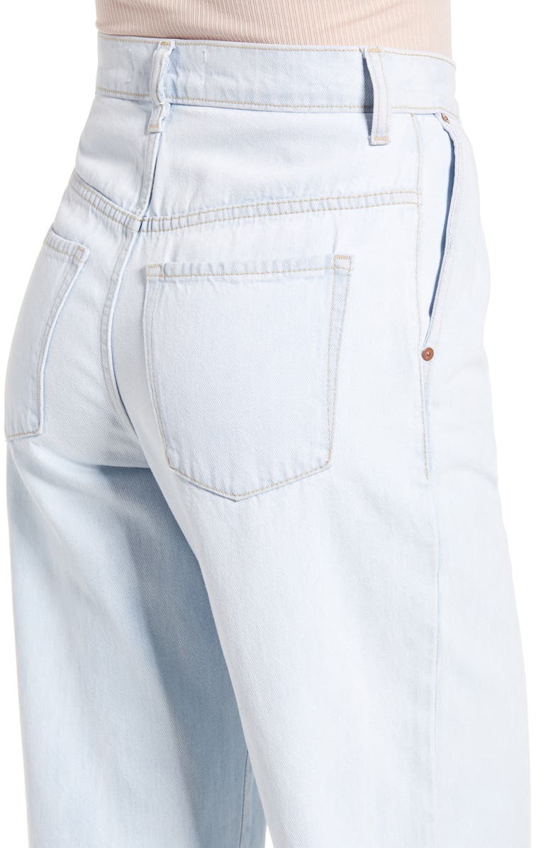 Nobody Denim Camille High Waist Fray Hem Wide Leg Jeans, Alternate, color, 