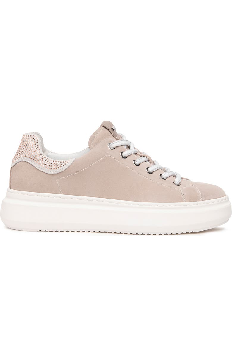 NeroGiardini Suede Retro Sneaker, Alternate, color, Beige