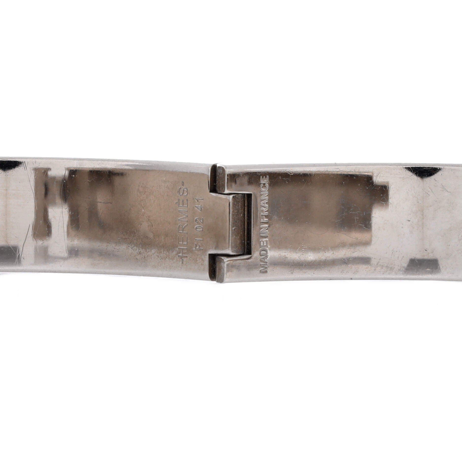 Clic H Bracelet Printed Enamel Narrow, Alternate, color, Blue