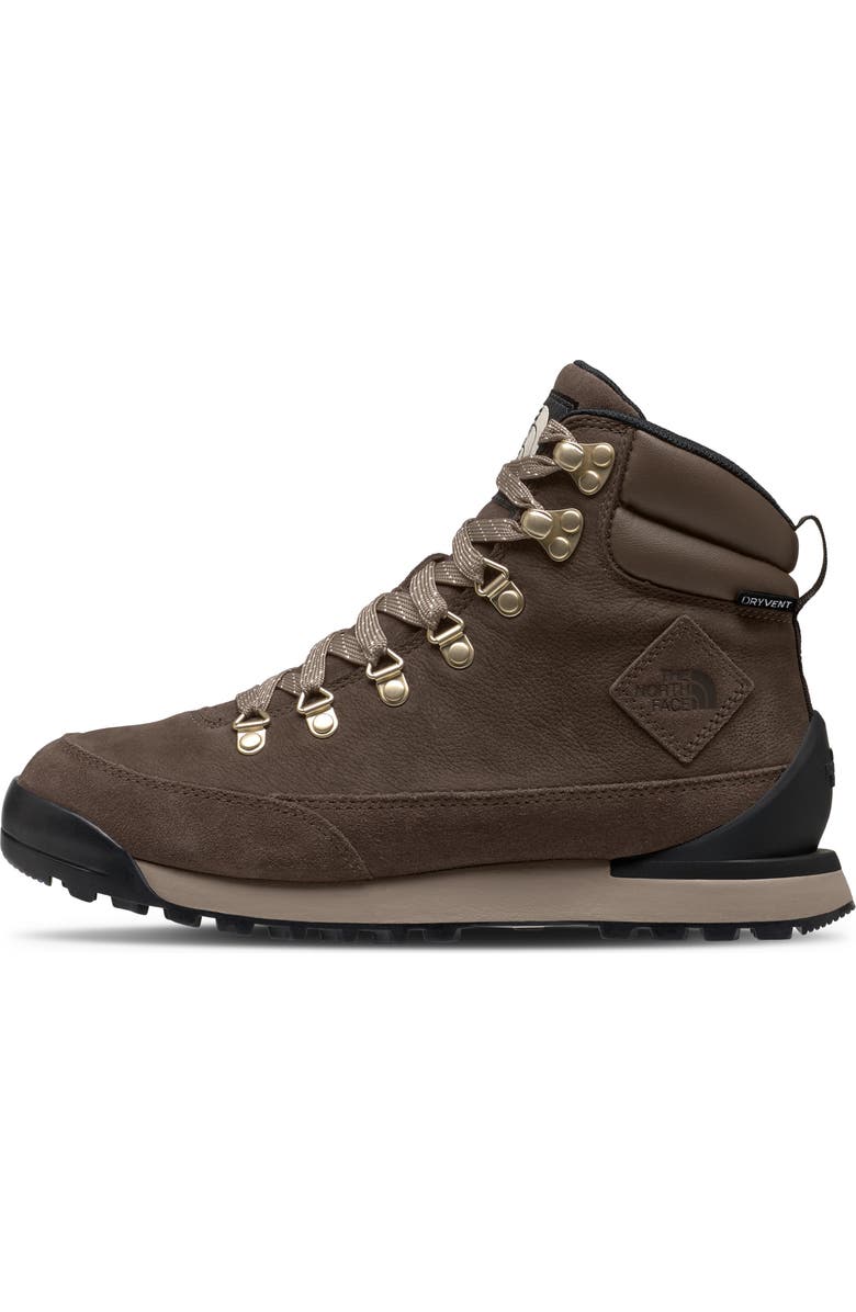 The North Face Back to Berkeley IV Leather Waterproof Hiking Boot, Main, color, Demitasse Brown/ Garnet