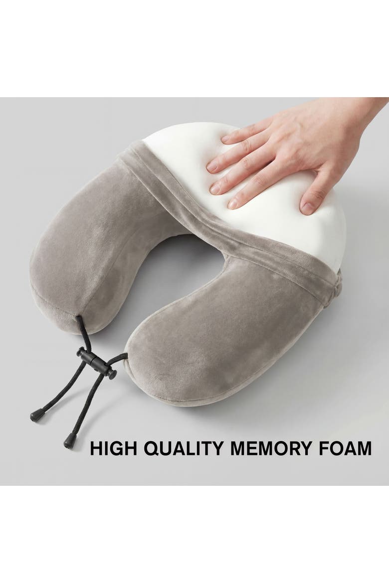 Ellis Contour Travel Neck Pillows, Alternate, color, Simply Taupe