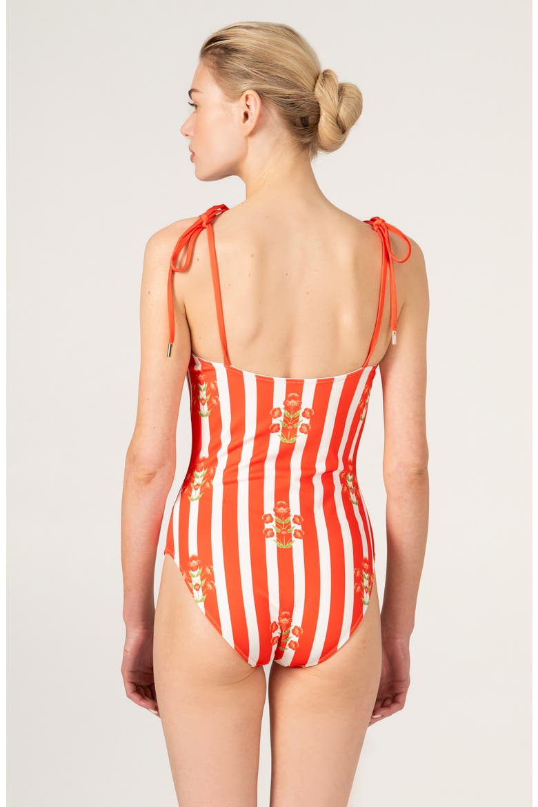 Passion Garden Reversible One Piece Swimsuit, Alternate, color, Red