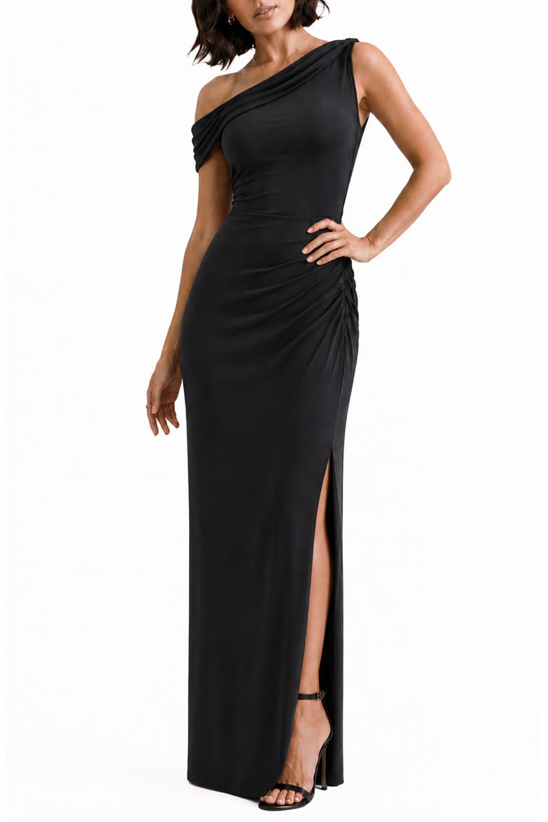 Daya Off the Shoulder Maxi Dress, Main, color, BLACK
