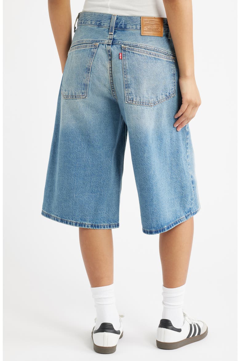 Super Baggy Denim Jort, Alternate, color, HAZY TIMES