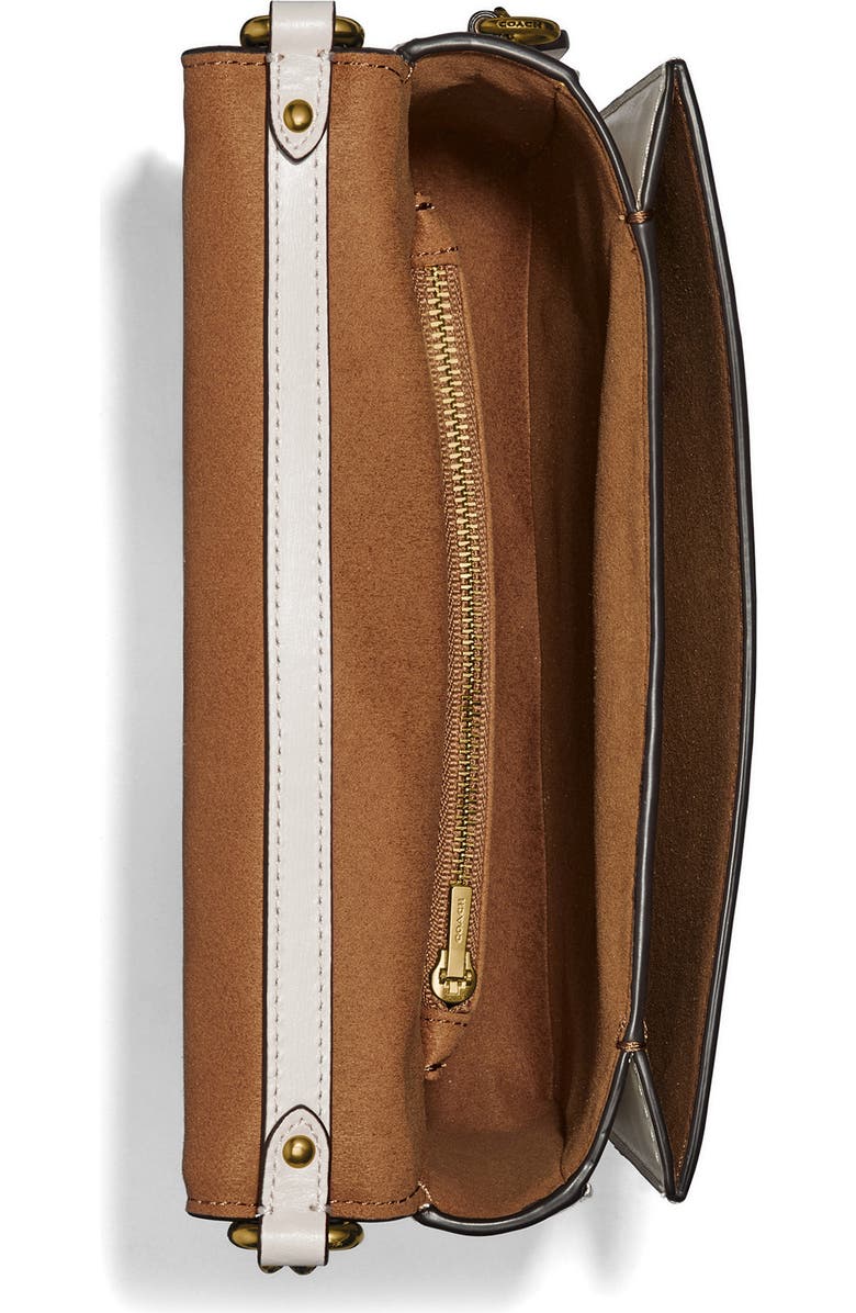 COACH Hutton Straw & Leather Shoulder Bag, Alternate, color,