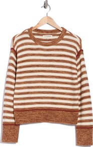 Lucky Brand Stripe Cotton Blend Sweater