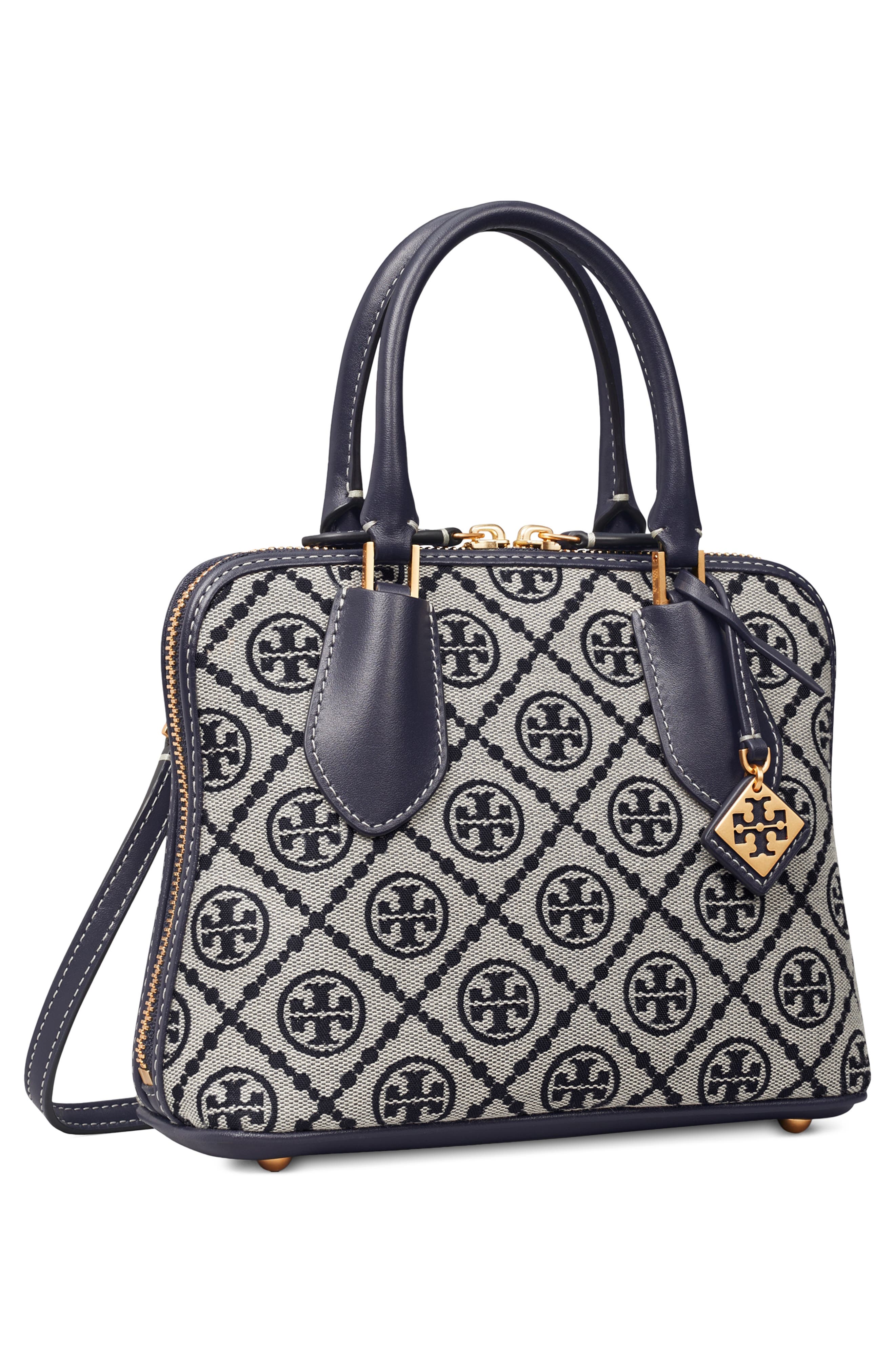 Tory Burch Mini T Monogram Jacquard Swing Crossbody Bag, Alternate, color, 