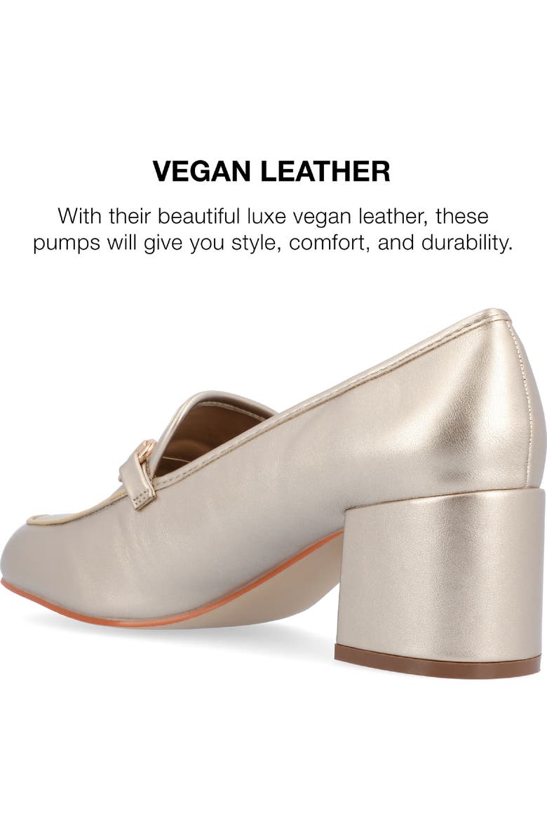 Journee Collection Nysaa Horsebit Loafer, Alternate, color, Gold