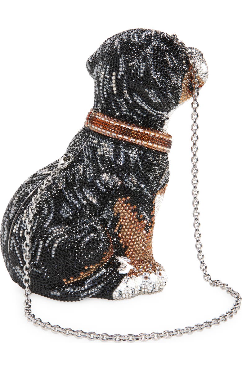 Judith Leiber Juno Puppy Crystal Clutch, Alternate, color,