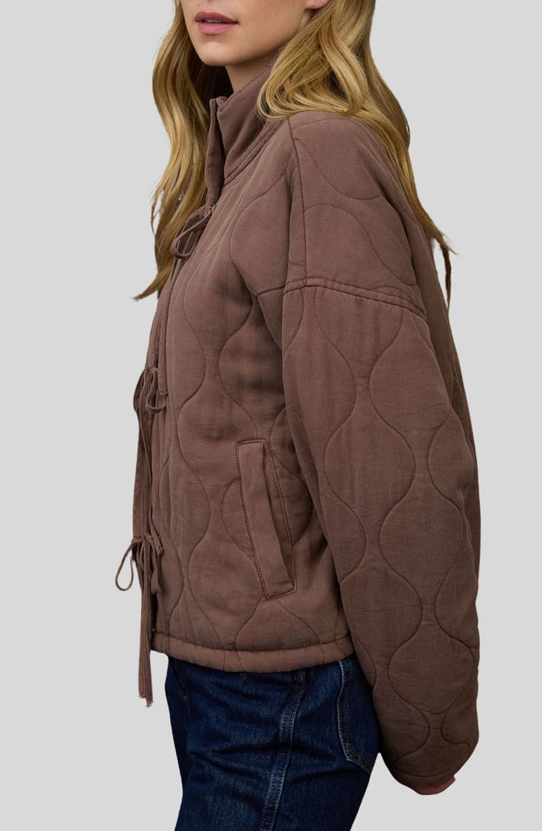 Blu Pepper Quilted Jacket, Alternate, color, Brown