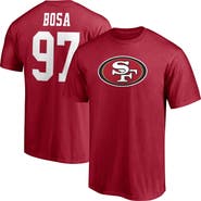 FANATICS Men's Fanatics Branded Nick Bosa Scarlet San Francisco 49ers Player Icon Name & Number T-Shirt