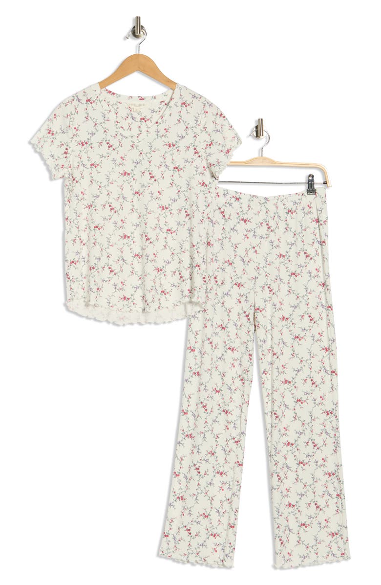Laura Ashley Vines Pajamas, Alternate, color, Pink Vines