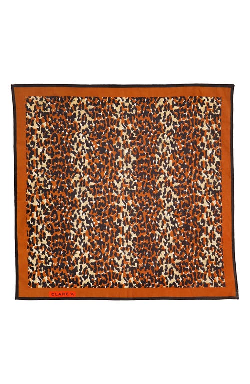Clare V . Double Jag Bandana Scarf In Brown